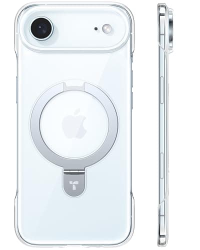 TORRAS for iPhone Air Case, Slim Magnetic Stand, Open-Edge Frame with Thin Fit, Hard PC, Fit for MagSafe, Anti-Yellowing Phone Case for iPhone 17 Air, Daily Protection, Clear - Image 1