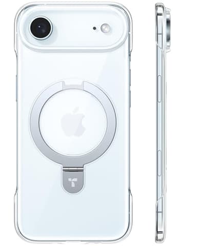 TORRAS for iPhone Air Case, Slim Magnetic Stand, Open-Edge Frame with Thin Fit, Hard PC, Fit for MagSafe, Anti-Yellowing Phone Case for iPhone 17 Air, Daily Protection, Clear - Image 1