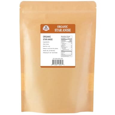 52USA Organic Star Anise - 4oz | Non-GMO, Whole Spice | Premium Quality for Cooking, Baking & Tea | Natural Flavor & Aroma - Image 6