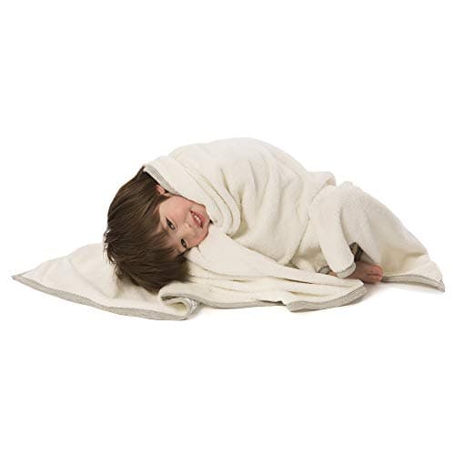 Oversized Luxuriously Soft Blanket for Toddler, Baby, Infant, Newborn, Boys, and Girls - Plush Unisex Receiving Blankets for Crib and Stroller, Ivory/Grey, 47” x 47”, Furry Blankie by baby deedee - Image 1