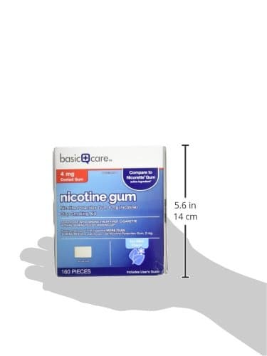 Amazon Basic Care Coated Nicotine Polacrilex Gum 4 mg, Ice Mint Flavor, Stop Smoking Aid, 160 Count - Image 10