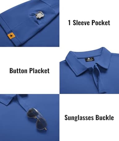 SCODI 5 Pack Mens Polo Shirts Short Sleeve Athletic Golf Polo Shirt for Men Casual Collared Summer Multipack T-Shirts XL Khaki Grey Black Blue Green - Image 3