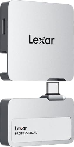 Lexar 1TB Professional Go Portable SSD w/Hub, Supports Apple 4K 60fps ProRes, Up to 1050MB/s, USB 3.2 Gen 2, Rugged, IP65, Ultracompact, Compatible w/iPhone 15/16, External SSD (LSL400S001T-RNSNU) - Image 1