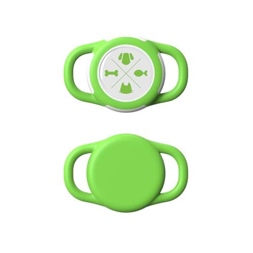 AmxminaID Waterproof Holder for Dog Collar, Tracker Protective Case, Holder for Dog Collar, Silicone Soft Lightweight (Green, Small)