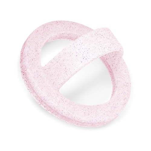 Magnetic Silicone Ring Grip Phone Holder, Loop Grip Phone Holder,Magnetic Phone Loop,Magsafe Phone Grip,Compatible with Magsafe for iPhone 16/15/14/13/12 Series (Pink Sparkle) - Image 1