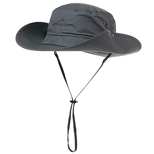 Comhats UPF 50 Sun Hats Wide Brim Summer Safari Hat Fishing Hiking Boonie Hats for Men Waterproof Dark Grey Large X-Large XL XXL Oversize - Image 1