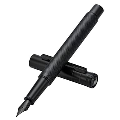 Hongdian Black Forest Fountain Pen Medium Nib Classic Design with Converter and Metal Pen Case Set - Image 2