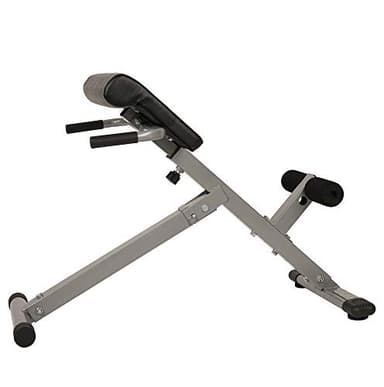 Sunny Health & Fitness 45-Degree Hyperextension Roman Chair with Adjustable Height and Back, Glute, Hamstring, and Ab Workouts Foldable Sit Up Gym Bench for Home, Gray - SF-BH6629 - Image 6