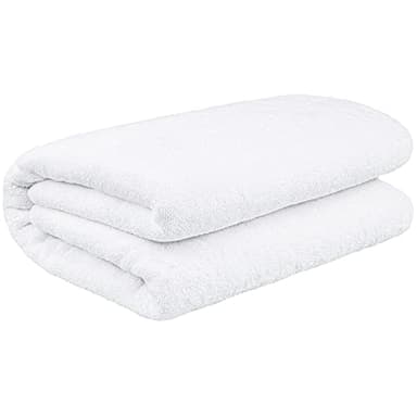 Cotton Paradise 100% Cotton 40x80 Oversized Bath Sheet, Extra Large Turkish Bath Towels for Bathroom, White Bathsheet - Image 3