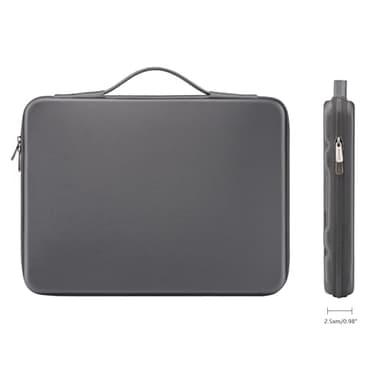 DOMISO 15.6 inch Laptop Sleeve with Handle Shockproof Waterproof EVA Protective Case for 15.6" Yoga 720 IdeaPad 310 320 ThinkPad T570/Legion 5 Gen 6/HP Envy 15/15.6" Notebooks, Dark Grey - Image 3