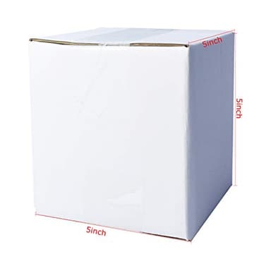 PETAFLOP 5x5x5 Shipping Boxes, Small White Corrugated Cardboard Box for Mailing, 25 Pack - Image 3