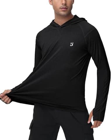 Men's Fishing Rash Guard Shirts - SPF 50+ Long Sleeve UV Sun Protection Shirt for Sports Running Hiking Workout Swimming - Image 2