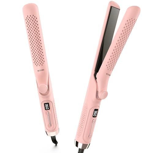 MESCOMB 360° Airflow Styler – 1 Inch 2-in-1 Hair Straightener & Curler with Vented Cool Air for Style Locking, Extra Long Flat Iron, Dual Voltage for European Travel - Image 1