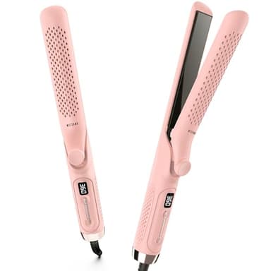 MESCOMB 360° Airflow Styler – 1 Inch 2-in-1 Hair Straightener & Curler with Vented Cool Air for Style Locking, Extra Long Flat Iron, Dual Voltage for European Travel - Image 1