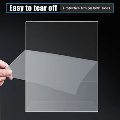 xydstay 6pack 8.5x11 Acrylic, L Shape Clear Plastic, Menu Holder, Unbreakable Table sign holder for Restaurant, Office, School, Store and Home Use - Image 2