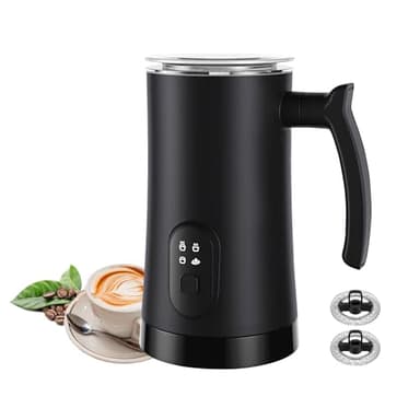 Milk Frother, 4 in 1 Electric Milk Steamer,11.8oz/350ml Automatic Warm and Cold Foam frother for Coffee, Latte, Macchiato, Cappuccino, Hot Chocolate - Image 1