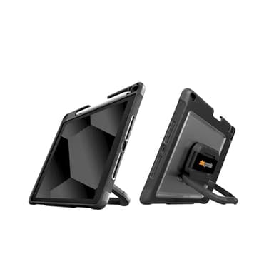 STM Goods Dux Swivel for iPad 9th/8th/7th Gen Case: 360° Rotating Stand & Hand Strap - Rugged Protection with Apple™ Pencil Storage, Clear PC Back Ideal for Frontline & Service Workers - Black - Image 1
