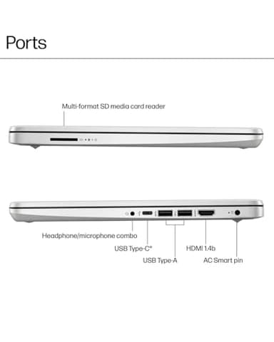 HP Student Business Laptop Computer - w/Microsoft Office Lifetime & External DVD Drive • 16GB RAM • 128GB UFS & 256GB Extend Micro SD • Intel 4-Core Processor • HD Display • Win11 Pro(Silver) - Image 7