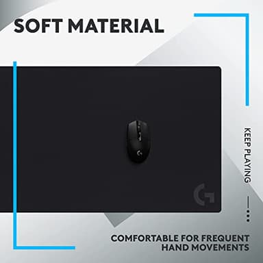 Logitech G840 XL Cloth Gaming Mouse Pad - 0.12 in Thin, Stable Rubber Base, Performance-Tuned Surface - Black - Image 7