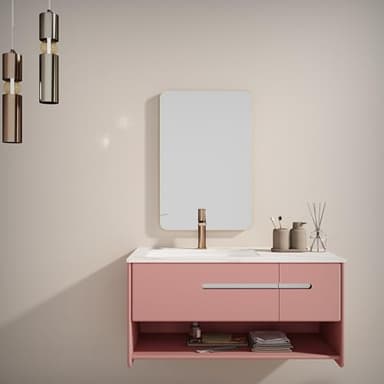 VocalStar Gold Bathroom Mirror for Wall, 24 x 36 Inch Metal Framed Rounded Rectangle Vanity Mirror Modern Farmhouse, 1/4-inch Shatterproof Glass | Ultra-Flush Hanging - Image 7