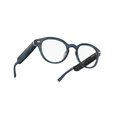 Amazon Echo Frames (newest model) + Echo Show 8 (newest model), Smart Glasses with Alexa, Round frames in Blue Tortoise with blue light filtering lenses - Image 6