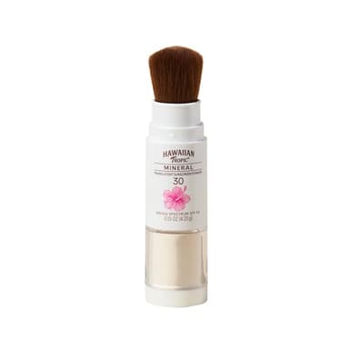 Hawaiian Tropic Mineral Powder Sunscreen Brush SPF 30 | Beach Essentials, Zinc Oxide Mineral Sunscreen Powder SPF, Face Sunblock Travel Size, Brush On Sun Screen Protector for Face and Body, 0.15oz - Image 1