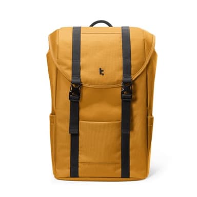 tomtoc Flap Laptop Backpack, Lightweight, Water-Resistant Casual Daypack, Durable Work-pack, Vintage Classic Rucksack for 13-15.6 Inch Laptop, perfect for Campus, Street, 22L Yellow - Image 1