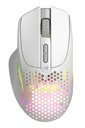 Glorious Gaming Model I 2 Wireless Gaming Mouse - Hybrid 2.4Ghz & Bluetooth, 75g Superlight, 9 Buttons (2 Swappable), RGB, PTFE Feet, MMO/MOBA/FPS, Long Battery Life, Side Thumb Rest - White - Image 2