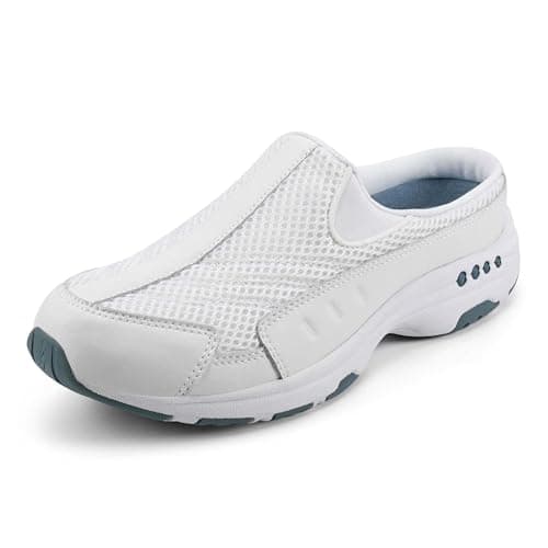 Easy Spirit womens Traveltime Mule, White 130, 7 US - Image 1