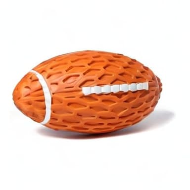 Dog Toys Ball Pet Squeaky Toys Rubber Floating Football, Interactive and Trainning Durable Chew Toys for Fetching Games for Agressive Chewer(Orange) - Image 8