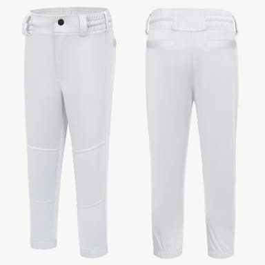MIVEI 2T-7Years Toddler Baseball Pants - Youth Kids Tee Ball Pants with Belt Loops Little Grils Softball Knicker Pants UPF50+ - Image 2