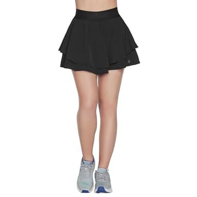 Skechers Women's Sport Court Layered Tennis Pickleball Golf Skort Black - Image 1