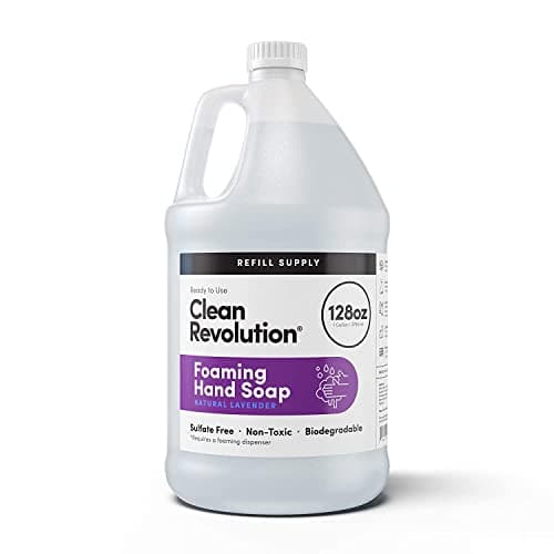 Clean Revolution Foaming Hand Soap Refill Supply Container. Ready to Use Formula. Natural Lavender Fragrance, 128 Fl. Oz - Image 1