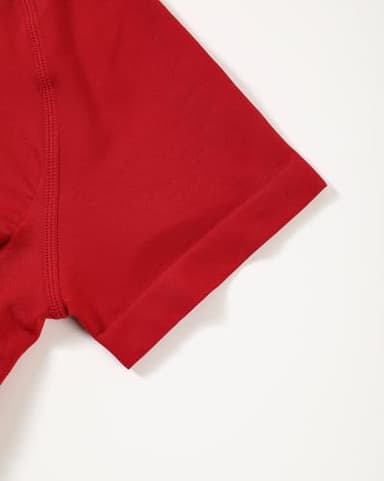 AUROLA Influence Crop Top Workout Shirts for Women, Ultra-Soft Seamless Gym T Shirts Short Sleeve Running Workout Tops,Chili Red,M - Image 6