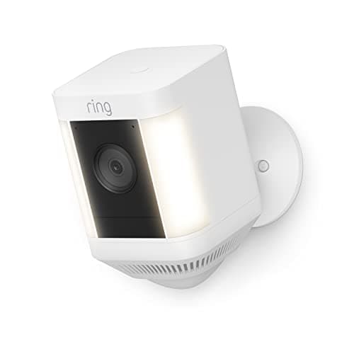 Like-New Ring Spotlight Cam Plus, Battery | Home or business security with HD video, Two-Way Talk, Color Night Vision, and Security Siren (2022 release) - White - Image 1