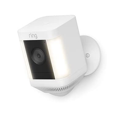 Like-New Ring Spotlight Cam Plus, Battery | Home or business security with HD video, Two-Way Talk, Color Night Vision, and Security Siren (2022 release) - White - Image 1
