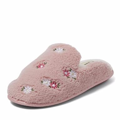 Dearfoams Women's Novelty Gift Teddy Sherpa Scuff Slip On House Shoe Slipper, Large - Image 1