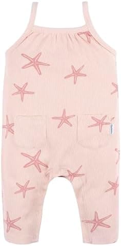 Gerber baby-girls Sleeveless Cotton Long-leg Romper Jumpsuit - Image 2