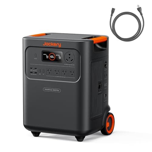Jackery HomePower 3600 Plus Portable Power Station, 3600W AC Output, 3584Wh LFP Solar Generator, Expandable up to 43kWh, Essential Home Backup for Home Use, Emergencies, RV (Solar Panel Optional) - Image 1