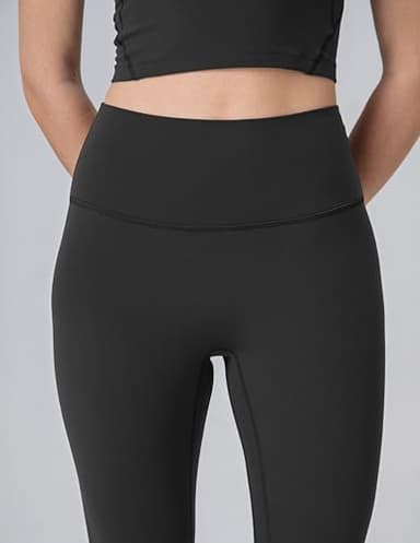 Colorfulkoala Dreamlux No Front Seam Leggings for Women 28" Inseam, High Waisted Buttery Soft Full Length Yoga Pants (XXL, Black) - Image 5