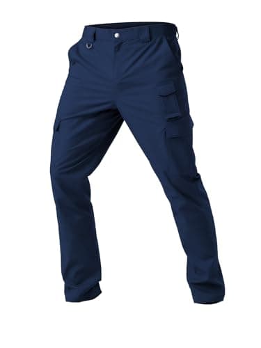 Winvote Men's Cargo Work Pants Water Resistant Tactical Pants 29" Lightweight Hiking Ripstop Pants Outdoor Apparel Navy Blue 38 - Image 1