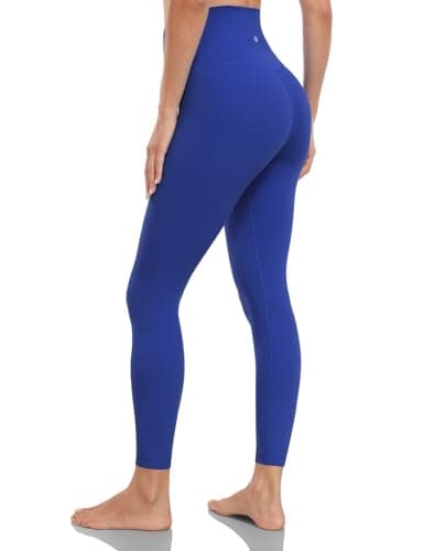 HeyNuts Yoga Pro 7/8 Leggings, High Waisted Soft Pants Buttery Workout Leggings Athletic Compression Yoga Pants 25'' Sapphire Blue S(4/6) - Image 1