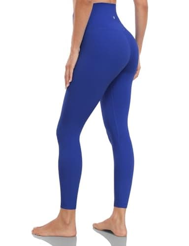 HeyNuts Yoga Pro 7/8 Leggings, High Waisted Soft Pants Buttery Workout Leggings Athletic Compression Yoga Pants 25'' Sapphire Blue S(4/6) - Image 1