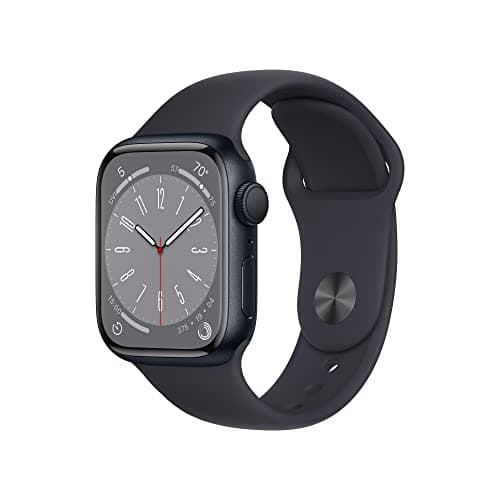 Apple Watch Series 8 (GPS, 41MM) - Midnight Aluminum Case with Midnight Sport Band S/M (Renewed Premium) - Image 1