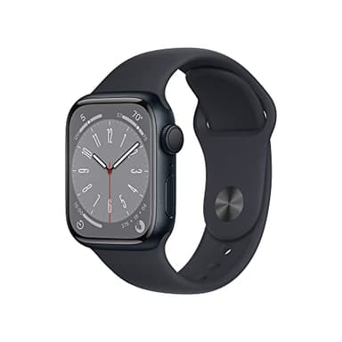 Apple Watch Series 8 (GPS, 41MM) - Midnight Aluminum Case with Midnight Sport Band S/M (Renewed Premium) - Image 1