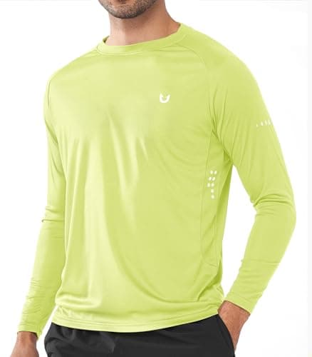 NORTHYARD Men's Sun Protection UPF 50+ Shirts Long Sleeve Swim Rash Guard Shirt Workout Running Athletic Gym UV Fish Hiking LEMONYELLOW 3XL - Image 1