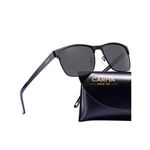 CARFIA Metal Mens Sunglasses Polarized UV400 Protection for Driving Fishing Hiking Golf Everyday Use - Image 1