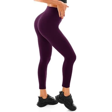 Walifrey Leggings for Women, High Waisted Buttery Soft Leggings for Women Gym Yoga Workout (Deep Purple SM) - Image 1