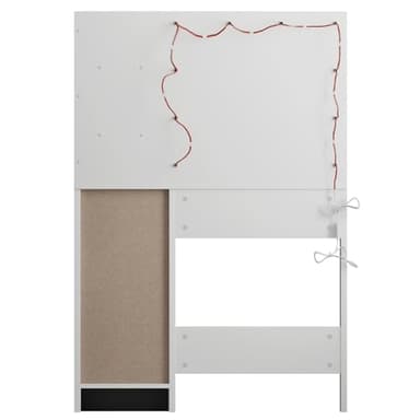 LIVELYGLOW Lighted Makeup Vanity Desk, 35.4“W x 15.7'”D x 54“H, White (with Lights and Mirror, Dimming Function, 2 Drawers and 1 Cabiniet, Open Shelves) by Boahaus - Image 10