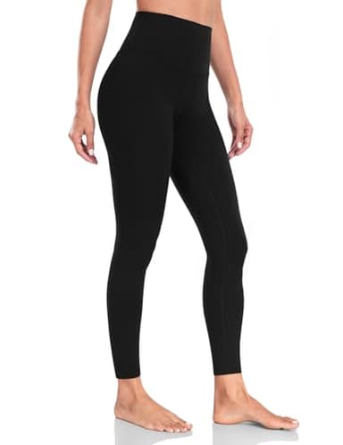 HeyNuts Yoga Pro 7/8 Leggings, High Waisted Soft Pants Buttery Workout Leggings Athletic Compression Yoga Pants 25'' Black S(4/6) - Image 2